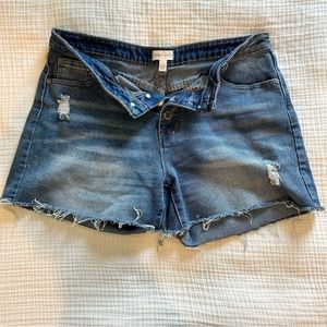 Kendall and Kylie button fly jean shorts